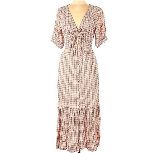 Faithfull The Brand Bow Tie Maple Midi Dress Size M / 6. NWOT - Picture 7 of 10